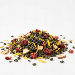 Herbata Zielona Gunpowder China Truskawka & Mango Z Jabłkiem 100g