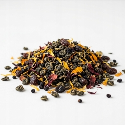 Herbata Zielona Gunpowder China Smak Czarnych Winogron 100g