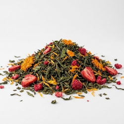 Herbata Zielona Ceylon Malinowo-poziomkowa Z Nagietkiem 100g