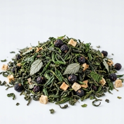 Herbata Zielona Yunnan Smak Czarnej Porzeczki 100g