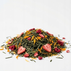 Herbata Zielona China Sencha Malinowo-poziomkowa Z Nagietkiem 1kg