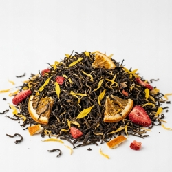 Herbata Darjeeling Himalayan Truskawkowo-śmetankowa Ze Słonecznikiem 100g