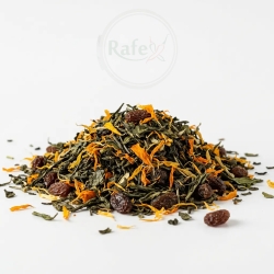 Herbata Zielona Gunpowder China Rum I Gruszka Z Nagietkiem 100 G