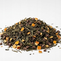 Herbata Zielona China Sencha Czekoladowo-pomarańczowa 100g