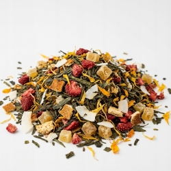 Herbata Zielona China Sencha Truskawkowo-wiśniowa Z Nagietkiem 1kg