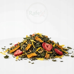 Herbata Zielona China Sencha Truskawkowo-śmietankowa Z Mango 100g
