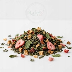 Herbata Zielona Ceylon Truskawkowo-śmietankowa Z Jabłkiem 100g