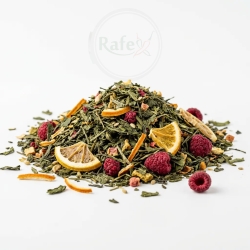 Herbata Zielona China Sencha Cytrynowo-pomarańczowa Z Maliną 100g