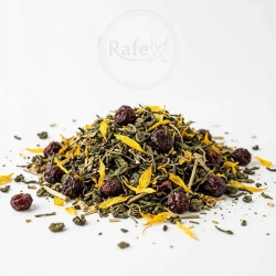 Herbata Zielona Ceylon Rum & Cytryna Z Bławatkiem 100g