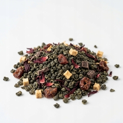Herbata Zielona Gunpowder China Czekoladowo-wiśniowa 1kg