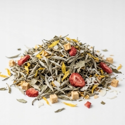 Herbata Biała Fujian White Long Truskawki W Śmietanie 100g