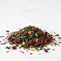 Herbata Zielona China Sencha Żurawinowa 100g