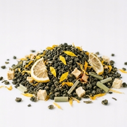 Herbata Zielona Gunpowder China Żeńszeniowo-cytrynowa Z Jabłkiem 1kg