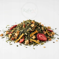 Herbata Zielona Gunpowder China Truskawka & Mango Z Jabłkiem 100g