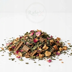 Herbata Zielona Gunpowder China Cynamon & Róża Z Jabłkiem 100g