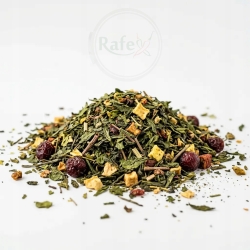 Herbata Zielona China Sencha Śliwka & Żeńszeń Ze Słonecznikiem 100g