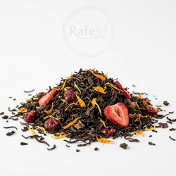 Herbata Pu-erh Żurawinowo-truskawkowa Z Nagietkiem 100g