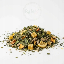 Herbata Zielona Gunpowder China Ananasowo-cytrynowa Z Brzoskwinią 1kg
