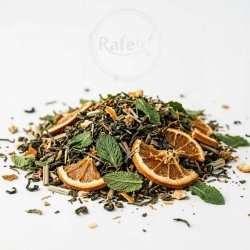 Herbata Zielona China Sencha Kaktusowo-miętowa Z Pomarańczą 100g