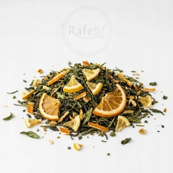 Herbata Zielona Gunpowder China Cytrusowo-pomarańczowa 100g