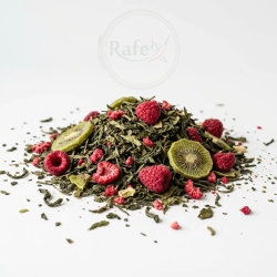 Herbata Zielona Yunnan Malina I Kiwi Z Nagietkiem 100g
