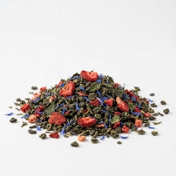 Herbata Zielona Gunpowder China Truskawkowo-śmietankowa Z Bławatkiem 1kg