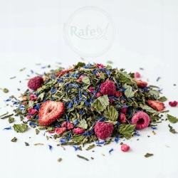 Herbata Zielona China Sencha Jeżynowo-truskawkowa Z Bławatkiem 100g