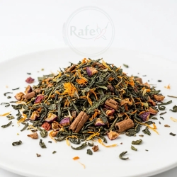 Herbata Zielona Gunpowder China Cynamon & Śliwka Z Nagietkiem 100g