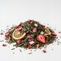 Herbata Sen-cha Truskawkowo-kokosowa Z Cytryną 100g