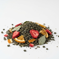 Herbata Zielona Gunpowder China Jeżynowo-truskawkowa Z Pomarańczą 100g