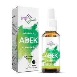 Witamina Adek Forte W Kroplach (720 Mcg + 60 Mcg + 12 Mg + 60 Mcg) 30 Ml - Soul Farm