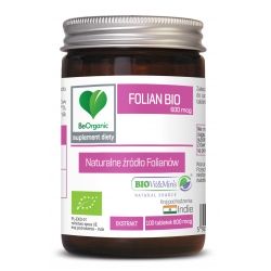 Foliany Ekstrakt Bio 100 Tabletek (600 Mcg) - Be Organic